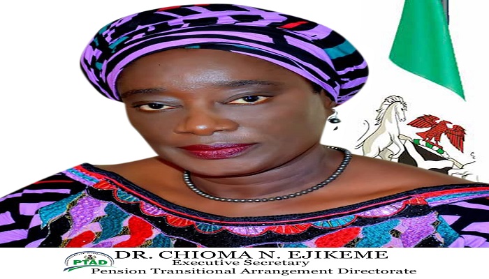 The New Executive Secretary, Pension Transitional Arrangement Directorate (PTAD) Dr.  Chioma Ejikeme Assumes Duty