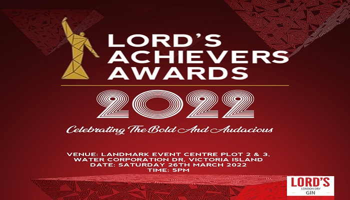 Lord’s London Dry Gin Honours Bold and Audacious Nigerian Innovators At Achievers Award 2022